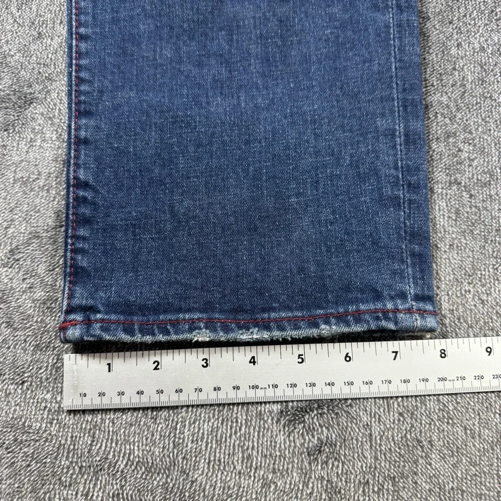 New‎ NWT True Religion Jeans Red Stitch 40x34 Geno Mens Flap Relaxed Slim Fit